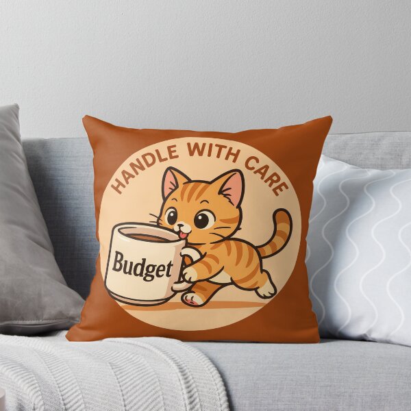 Item preview, Cute Cat Budget Handle With Care designed and sold by Yuliya Brush.