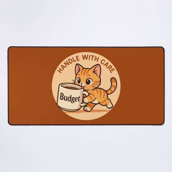 Item preview, Cute Cat Budget Handle With Care designed and sold by Yuliya Brush.