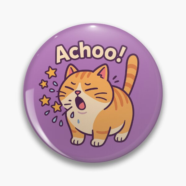 Item preview, Sneezing Cat Achoo Funny Artwork designed and sold by Yuliya Brush.