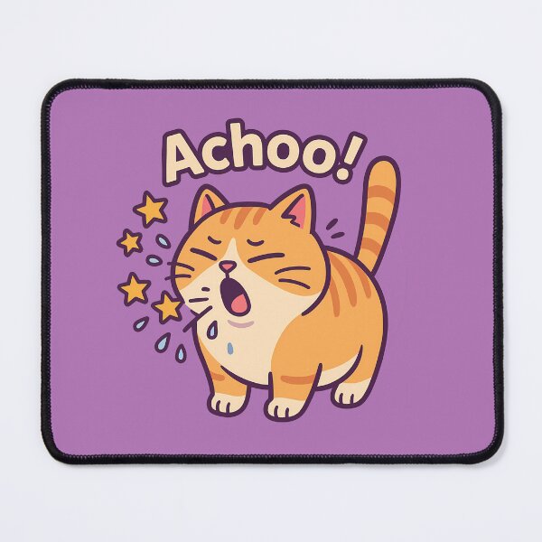 Item preview, Sneezing Cat Achoo Funny Artwork designed and sold by Yuliya Brush.