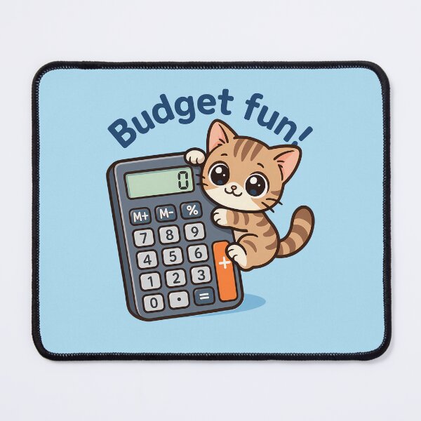Item preview, Cute Cat Calculator Budget Fun designed and sold by Yuliya Brush.