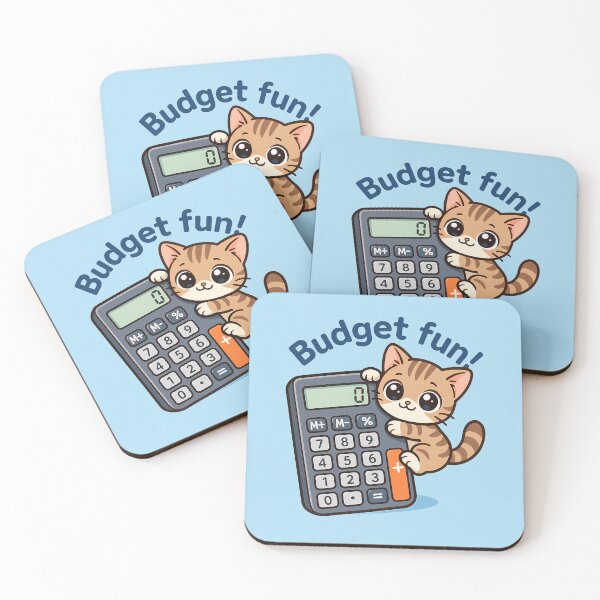 Item preview, Cute Cat Calculator Budget Fun designed and sold by Yuliya Brush.