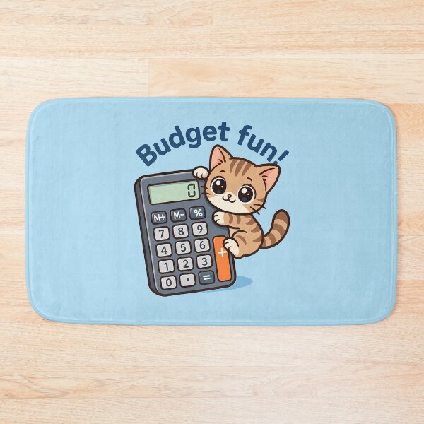 Item preview, Cute Cat Calculator Budget Fun designed and sold by Yuliya Brush.