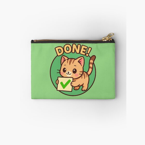 Item preview, Happy Cat Done Checklist Art designed and sold by Yuliya Brush.