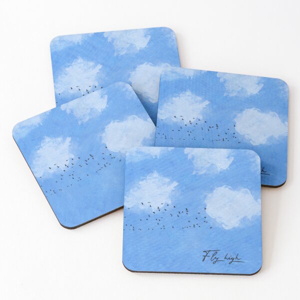 Item preview, Fly High – Birds and Clouds Inspirational Art designed and sold by vkelloggdesign.