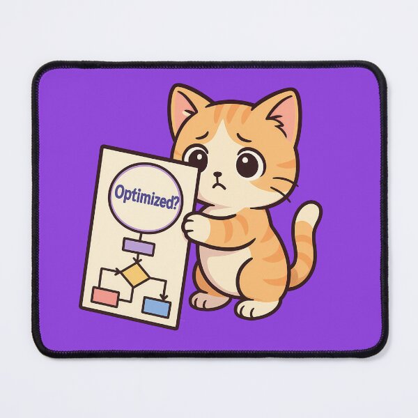 Item preview, Cute Cat Optimized Flowchart Art designed and sold by Yuliya Brush.