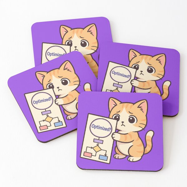 Item preview, Cute Cat Optimized Flowchart Art designed and sold by Yuliya Brush.