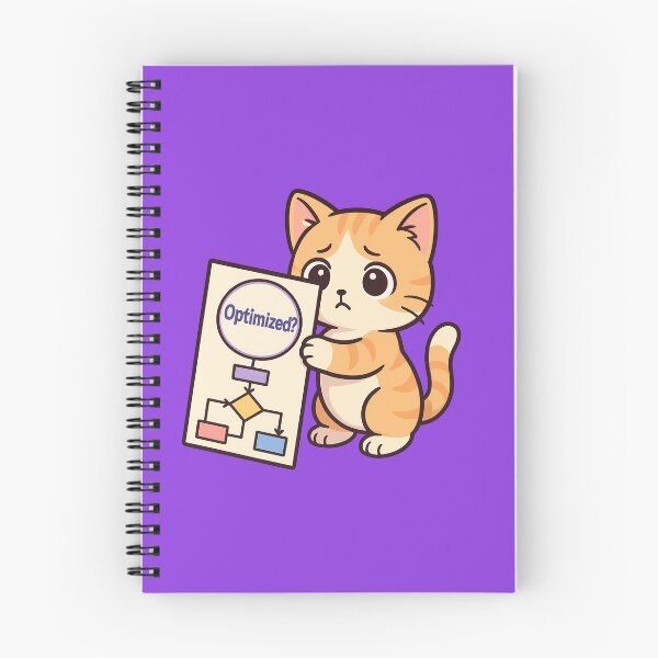 Item preview, Cute Cat Optimized Flowchart Art designed and sold by Yuliya Brush.