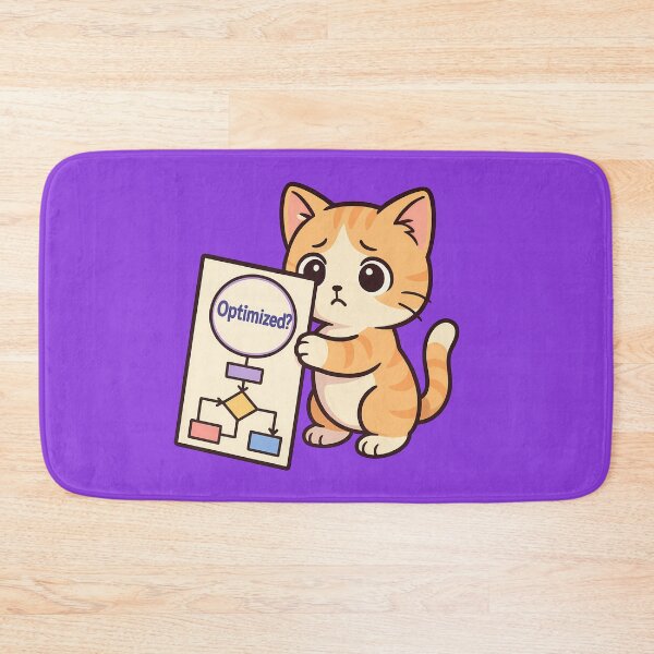 Item preview, Cute Cat Optimized Flowchart Art designed and sold by Yuliya Brush.