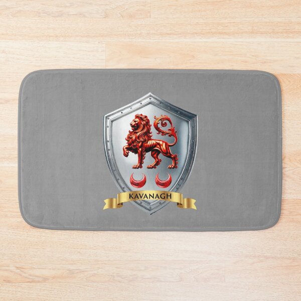 Item preview, Kavanagh Coat of Arms – Red Lion & Crescents with Name Banner designed and sold by Highlandkings.