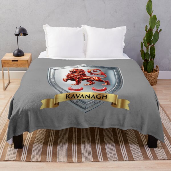 Item preview, Kavanagh Coat of Arms – Red Lion & Crescents with Name Banner designed and sold by Highlandkings.