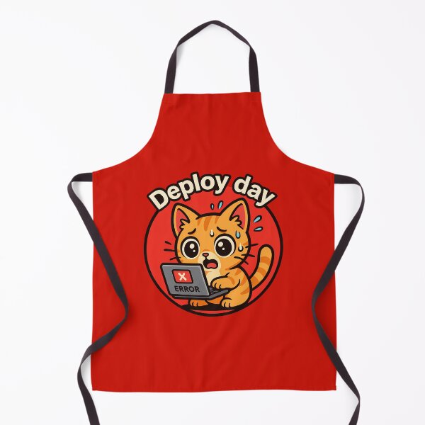 Item preview, Funny Cat Deploy Day Error Art designed and sold by Yuliya Brush.