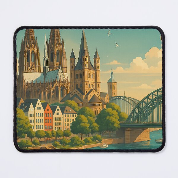 Item preview, Greetings from COLOGNE GERMANY - Modern Colorful City View designed and sold by Earth Celebration Designs.