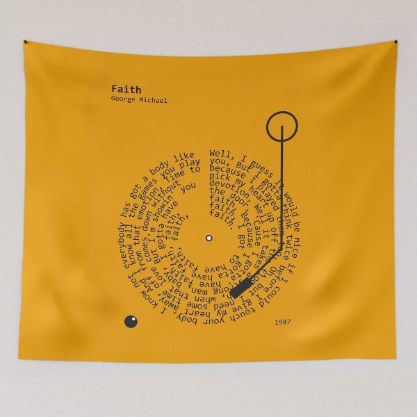 Item preview, Faith, George Michael - Lyrics Poster designed and sold by MancBusyBee.