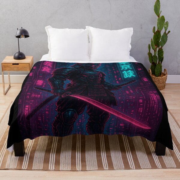 Item preview, Neon Ronin – Futuristic Cyberpunk Samurai in Tokyo Rain designed and sold by Domci.