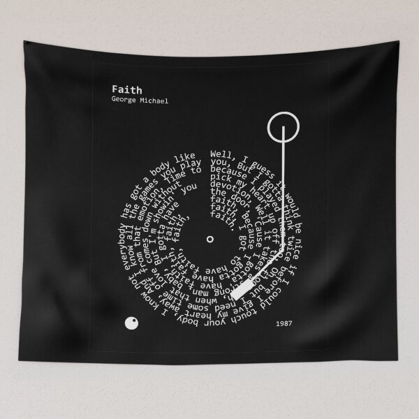 Item preview, Faith, George Michael - Lyrics Poster designed and sold by MancBusyBee.