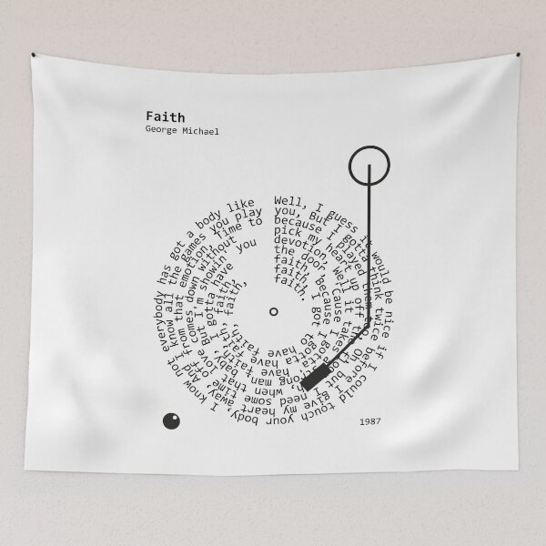 Item preview, Faith, George Michael - Lyrics Poster designed and sold by MancBusyBee.