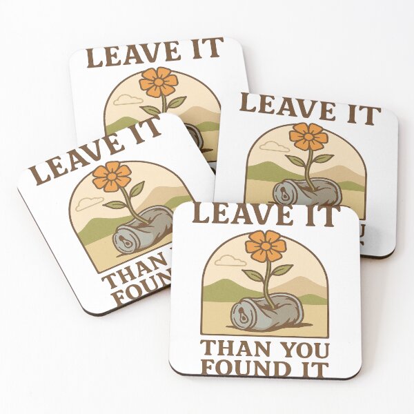 Item preview, Leave It Better – Inspirational Eco Quote with Flower Illustration designed and sold by VisqweaR.