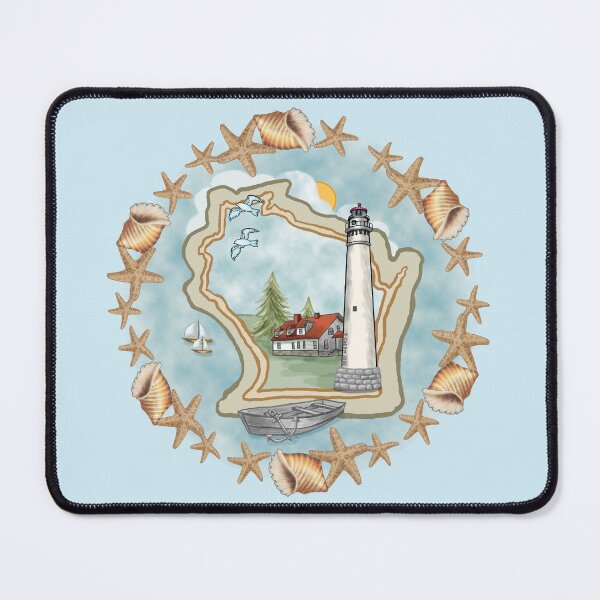 Item preview, Shell Wisconsin Lighthouse designed and sold by artmuvz.