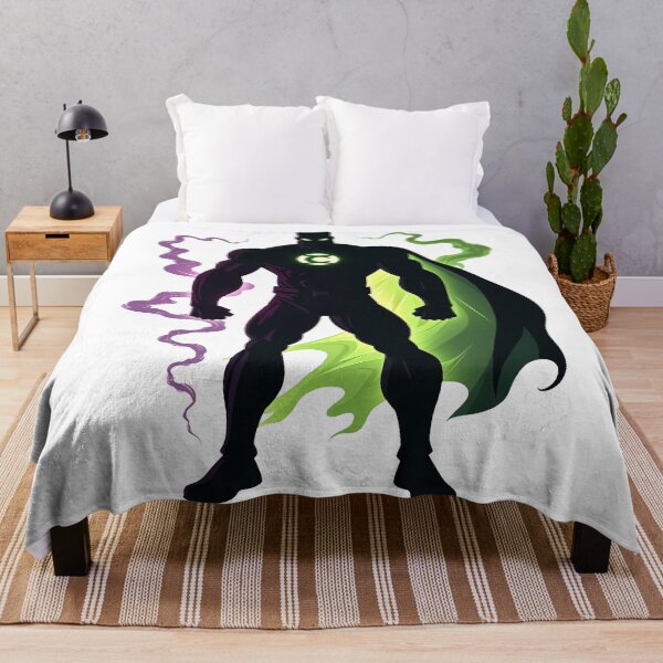 Item preview, Powerful Superhero Silhouette Glowing Green Symbol designed and sold by zoughlal.
