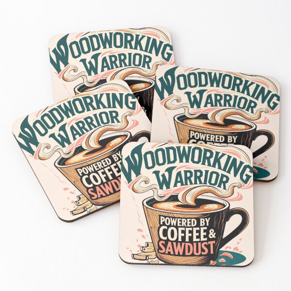 Item preview, Woodworking Warrior: Powered by Coffee & Sawdust designed and sold by ThirdShiftCraft.