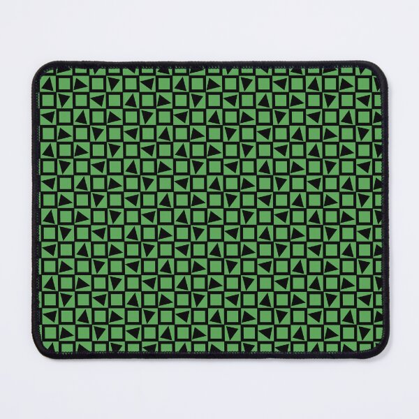 Item preview, Black Triangles in Green Grid designed and sold by ImpalaMoon.