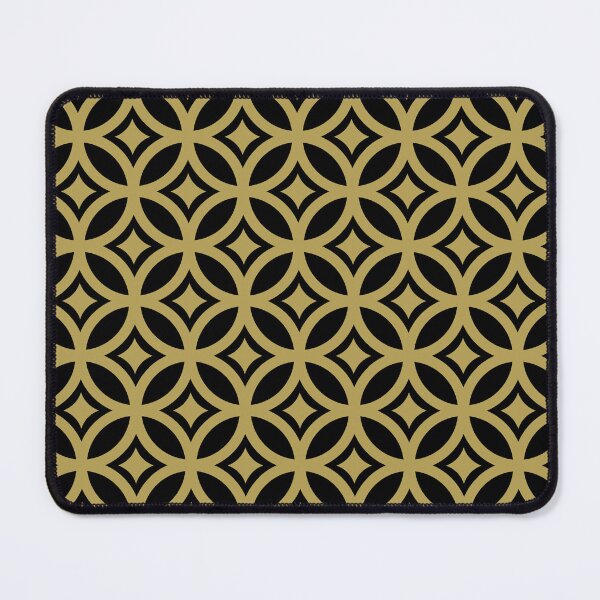 Item preview, Aztec Gold Circles On Black Geometric Pattern designed and sold by DigiArtBay.