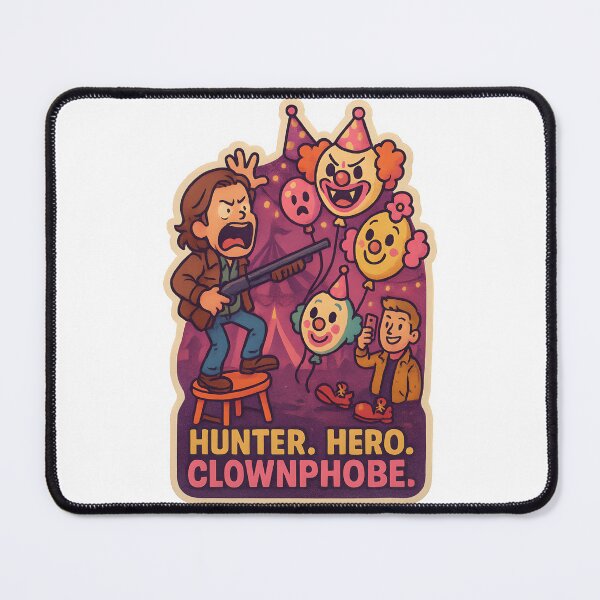 Item preview, Hunter. Hero. Clownphobe. – Sam Winchester vs. Balloons Sticker designed and sold by MAVNALE.