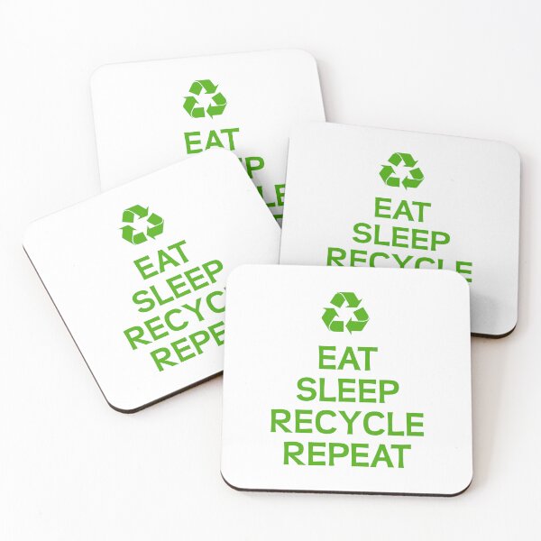Item preview, Eat sleep recycle repeat designed and sold by ZnDigitalPrints.