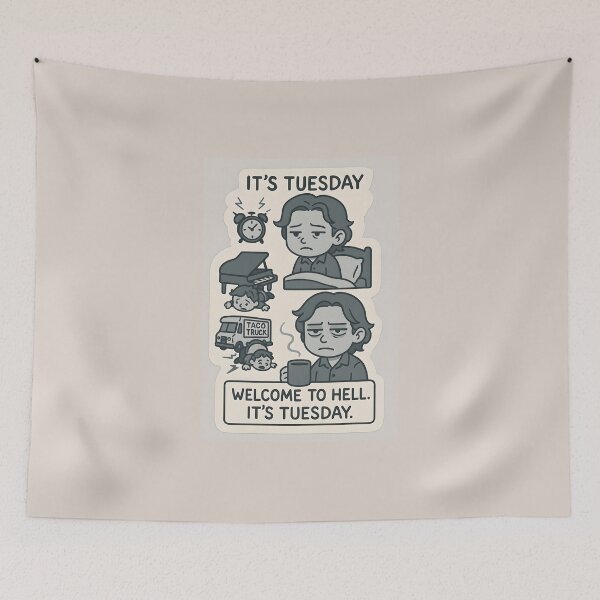 Item preview, Welcome to Hell. It’s Tuesday. – Sam Winchester Time Loop Sticker designed and sold by MAVNALE.