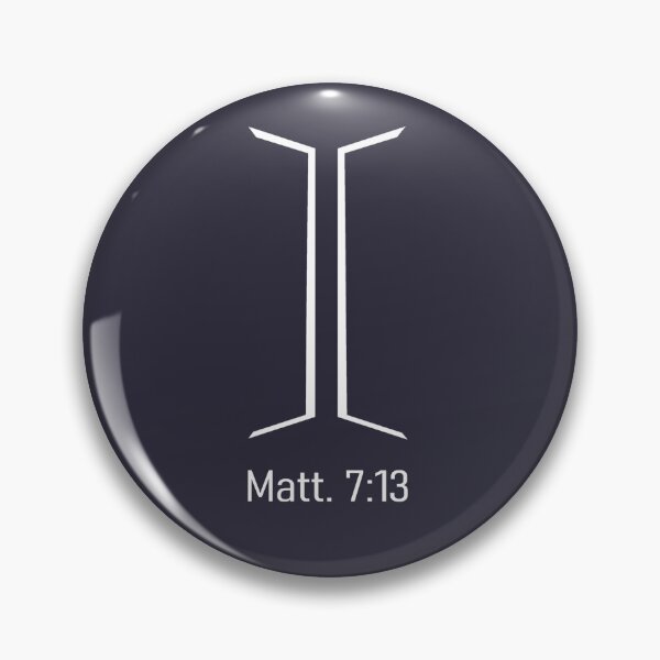 Aperçu de l'œuvre Matthieu 7:13 - Entrez par la porte étroite - Verset biblique | Art minimaliste chrétien - Design blanc créée et vendue par ZechJohnRB.