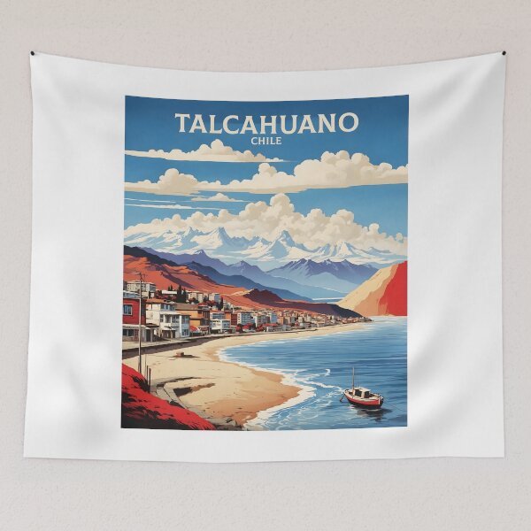 Item preview, Talcahuano Chile Retro Vintage Poster Tourism designed and sold by TravelersGems.