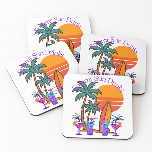 Item preview, Summer Sun Drinks – Neon Tropical Vibes designed and sold by Azazel77.