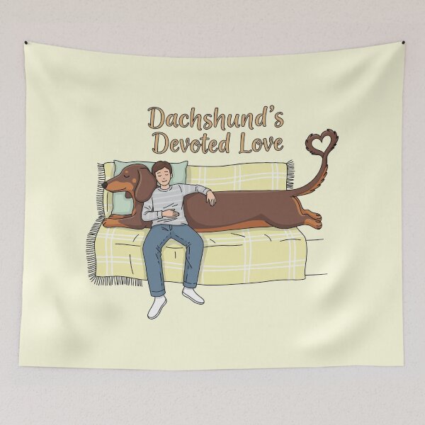 Item preview, Dachshund’s Devoted Love designed and sold by Amir Faysal.