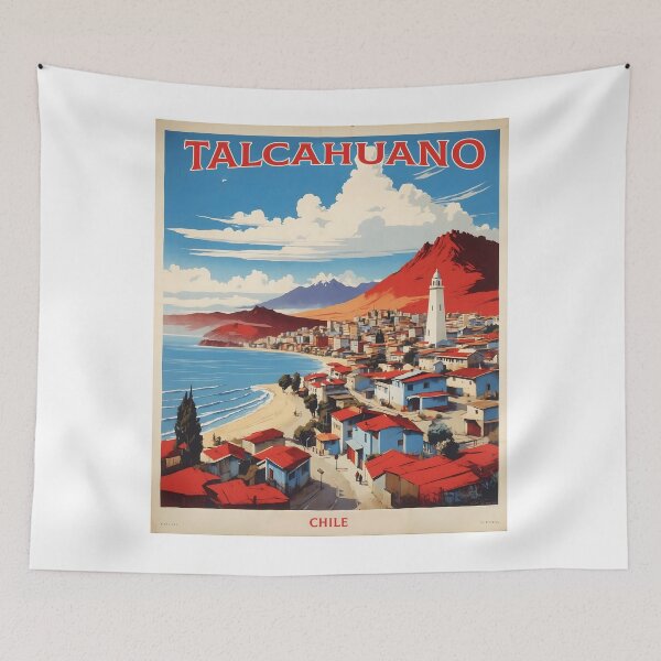 Item preview, Talcahuano Chile Retro Vintage Poster Tourism 2 designed and sold by TravelersGems.