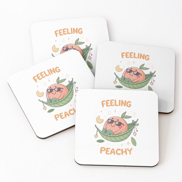 Item preview, Feeling Peachy Funny Fruit Pun - Relaxed Peach Art designed and sold by MagicalThreads.