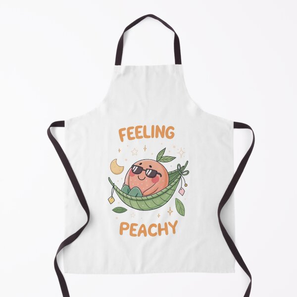 Item preview, Feeling Peachy Funny Fruit Pun - Relaxed Peach Art designed and sold by MagicalThreads.