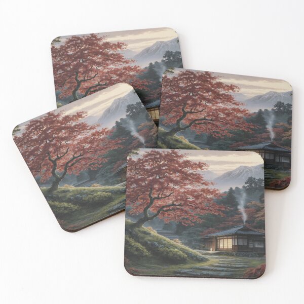 Item preview, Traditional Japanese ancestral village in the forest painting designed and sold by jbfart.