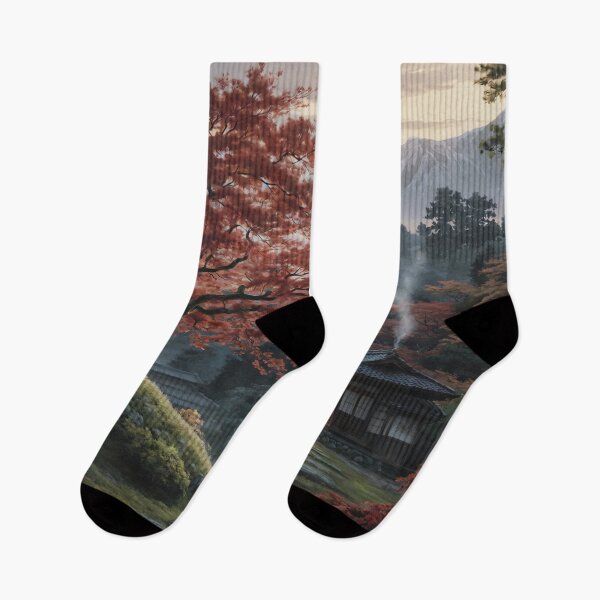 Item preview, Traditional Japanese ancestral village in the forest painting designed and sold by jbfart.