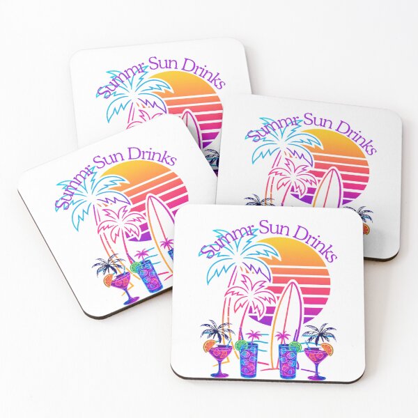 Item preview, Summer Sun Drinks – Neon Tropical Vibes designed and sold by Azazel77.
