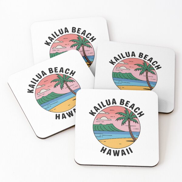 Item preview, Kailua Beach Hawaii Minimalist Circle Sticker designed and sold by Horizon Tales.