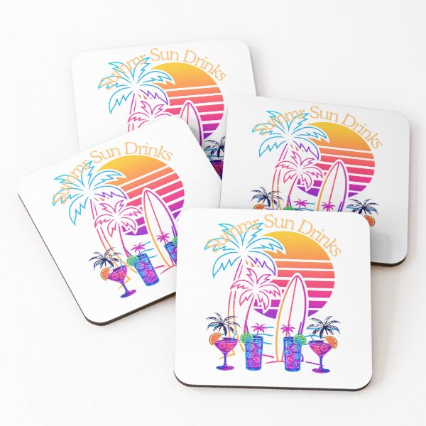 Item preview, Summer Sun Drinks – Neon Tropical Vibes designed and sold by Azazel77.