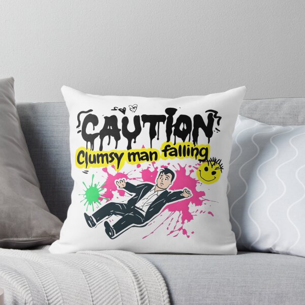 Item preview, Caution: Clumsy Man Falling – Funny Graffiti-Inspired Design designed and sold by WHDProduction45.