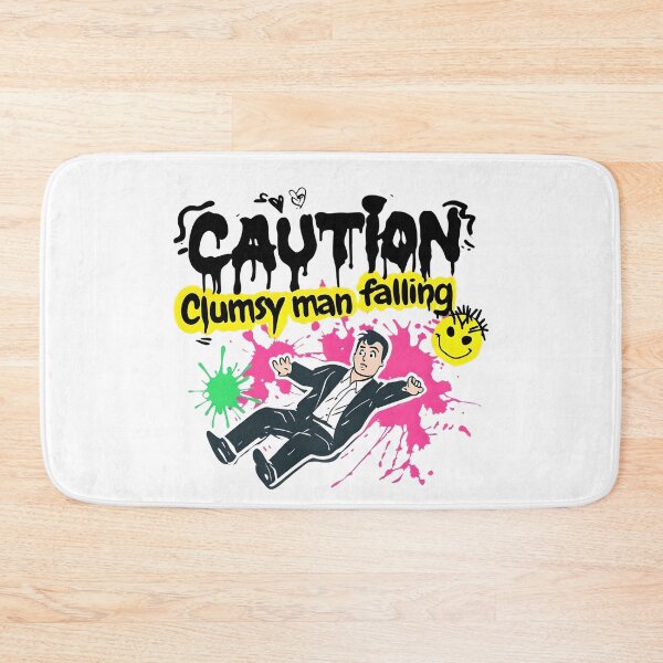 Item preview, Caution: Clumsy Man Falling – Funny Graffiti-Inspired Design designed and sold by WHDProduction45.