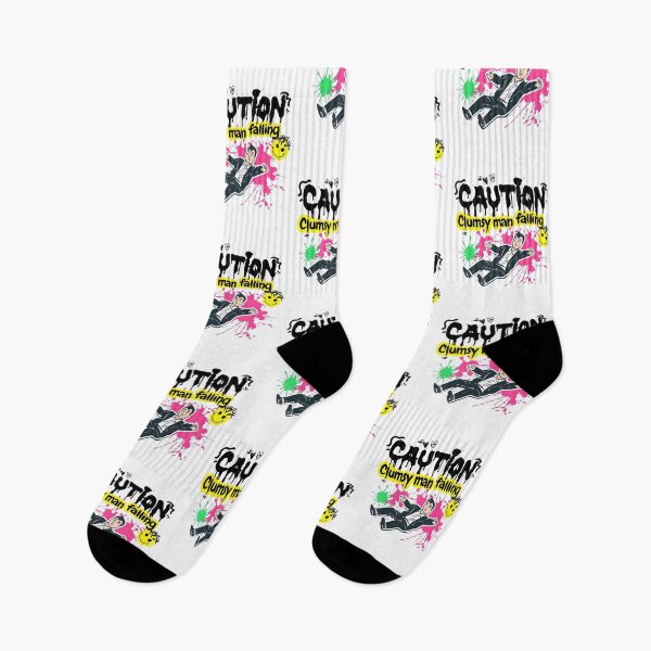 Item preview, Caution: Clumsy Man Falling – Funny Graffiti-Inspired Design designed and sold by WHDProduction45.