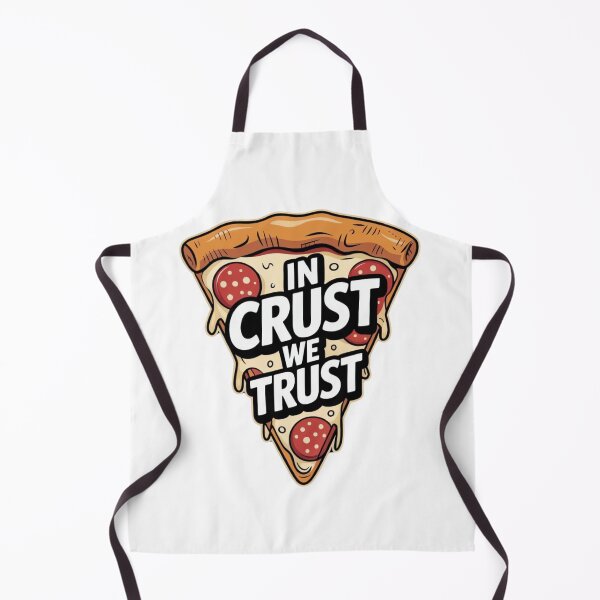 Item preview, In Crust We Trust – Retro Pizza Slice Typography Illustration designed and sold by ARTReMi.