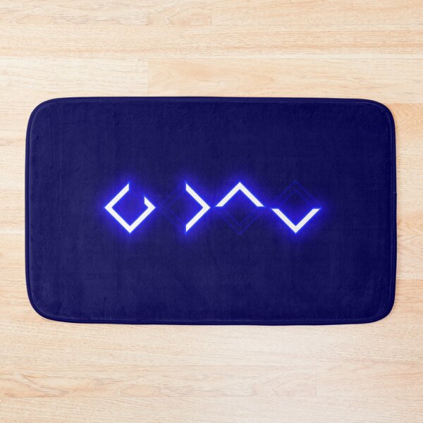Item preview, Blue Neon Glowing- God is Greater than the highs and lows - romans 8 - Christian Minimal design logo - four square/rhombus with background dark filament - best for darker or blue background designed and sold by ZechJohnRB.