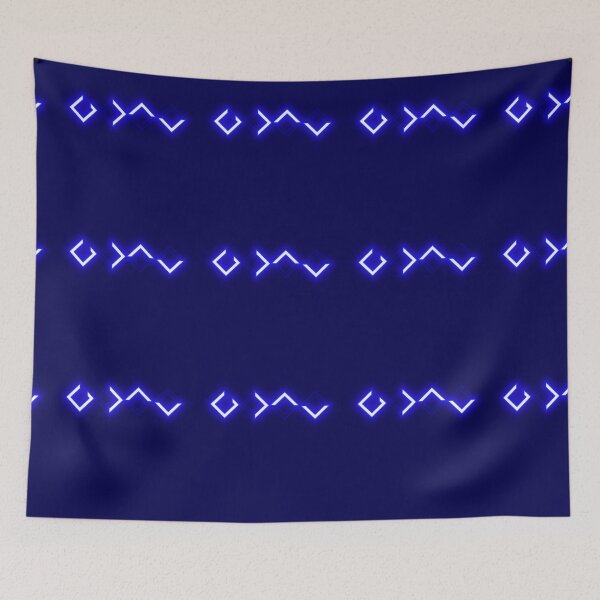 Item preview, Blue Neon Glowing- God is Greater than the highs and lows - romans 8 - Christian Minimal design logo - four square/rhombus with background dark filament - best for darker or blue background designed and sold by ZechJohnRB.