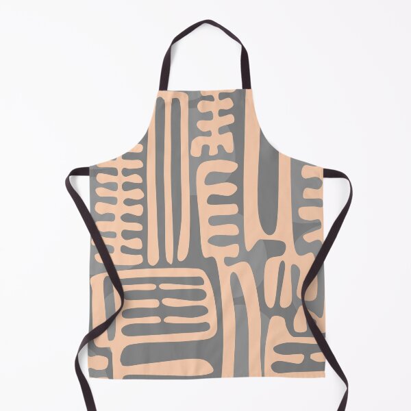 Item preview, Nordic Folk Art Pattern in Grey and Warm Peach designed and sold by Deutschic.