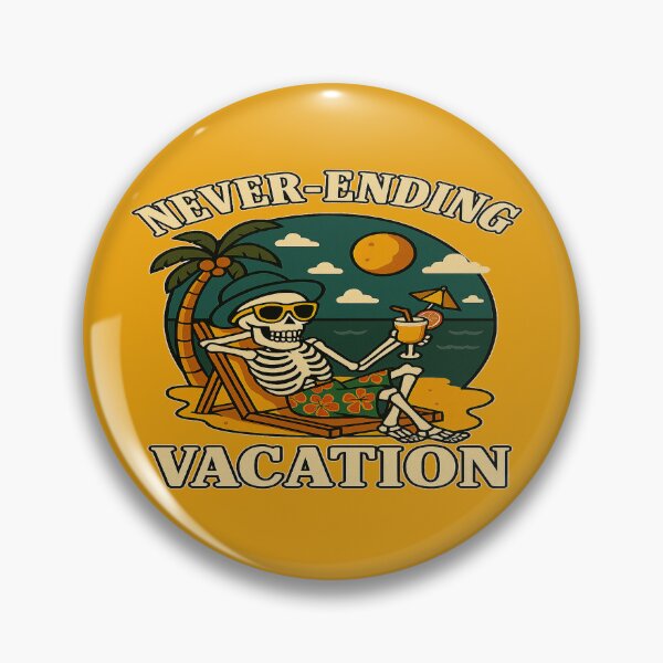 Item preview, Never-Ending Vacation – Retro Skeleton Design designed and sold by Gentelman@rtStudio.